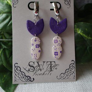 Polymer Clay Earrings, Handmade gifts for her, Purple Passion Collection